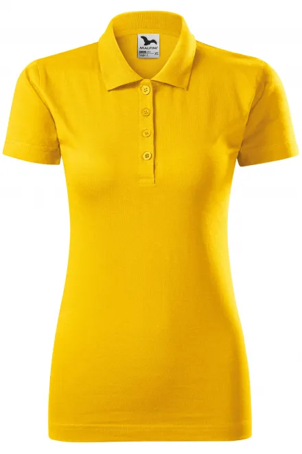 Slim-fit poloshirt voor dames - geel, XS