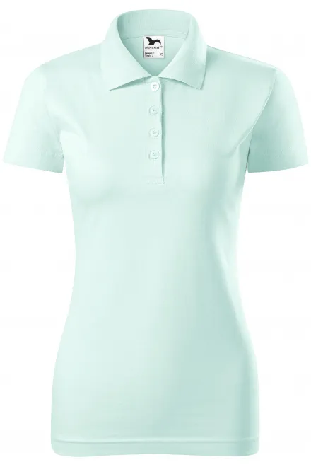 Slim-fit poloshirt voor dames - ijsgroen, XS