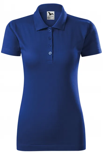 Slim-fit poloshirt voor dames - koningsblauw, XS