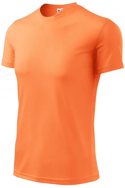 Sport-T-shirt voor kinderen, neon mandarijn