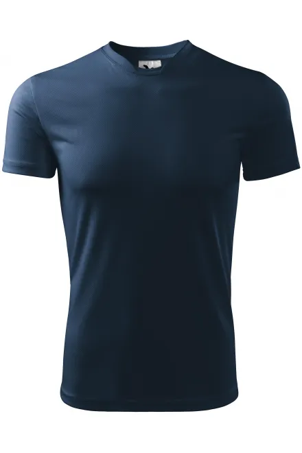 T-shirt met asymmetrische halslijn - donkerblauw, XL