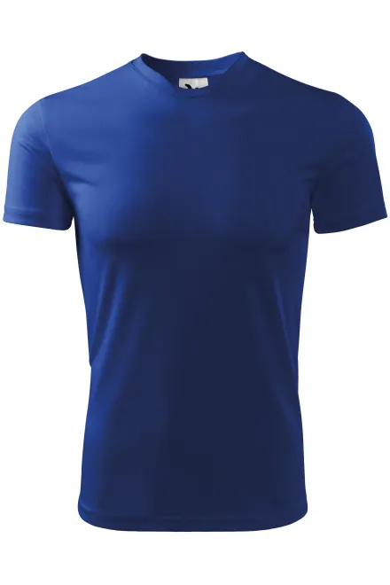 T-shirt met asymmetrische halslijn - koningsblauw, XL