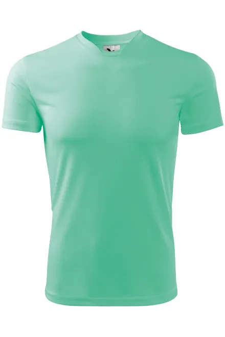 T-shirt met asymmetrische halslijn - munt, XL