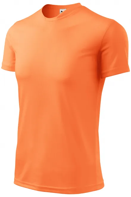 T-shirt met asymmetrische halslijn, neon mandarijn