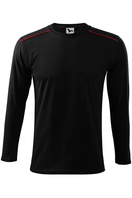 T-shirt met lange mouwen - zwart, 3XL