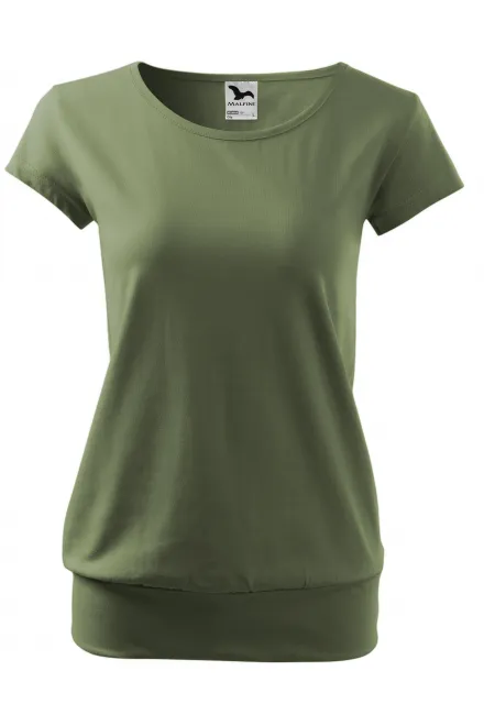 Trendy dames T-shirt - khaki, S