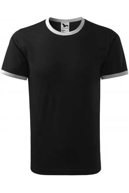 Unisex contrast T-shirt - zwart, S