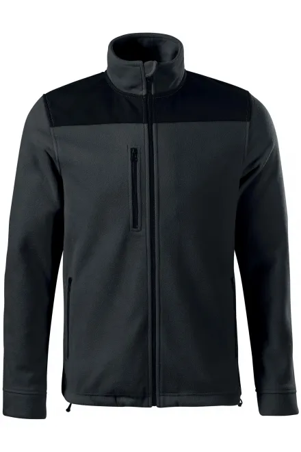 Warm unisex fleecejack - ebbenhout grijs, S