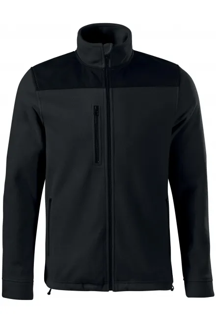 Warm unisex fleecejack - zwart, S